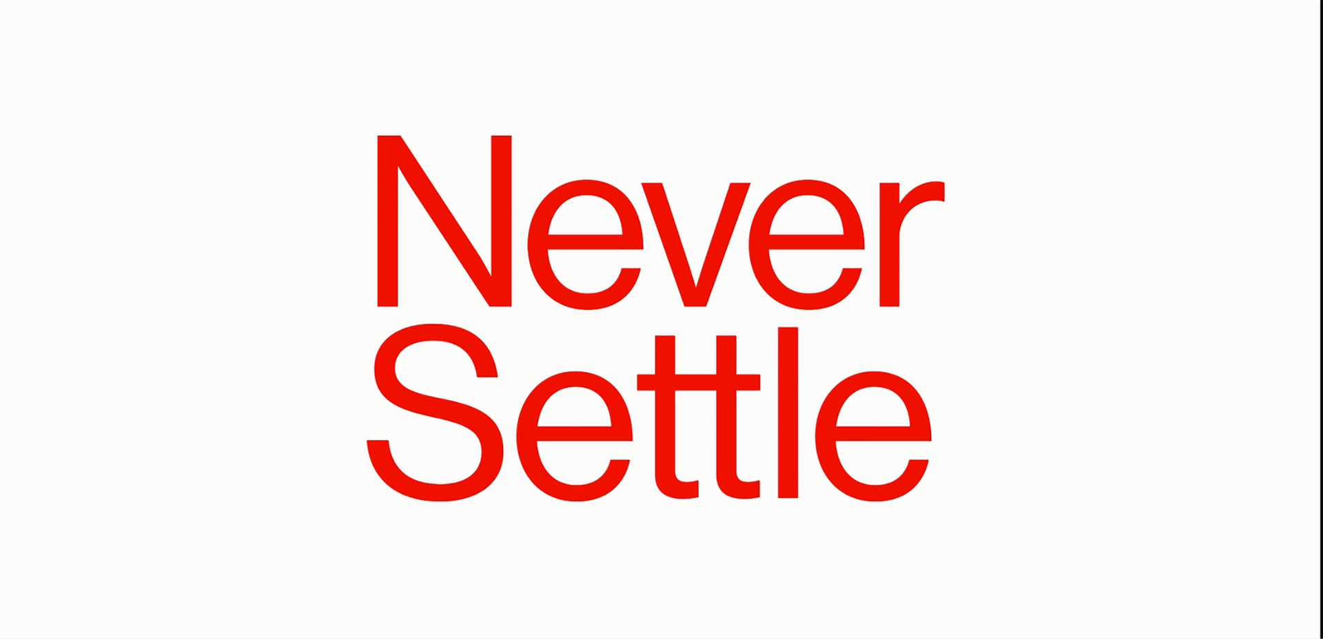Official OnePlus Never Settle iconic brand logo