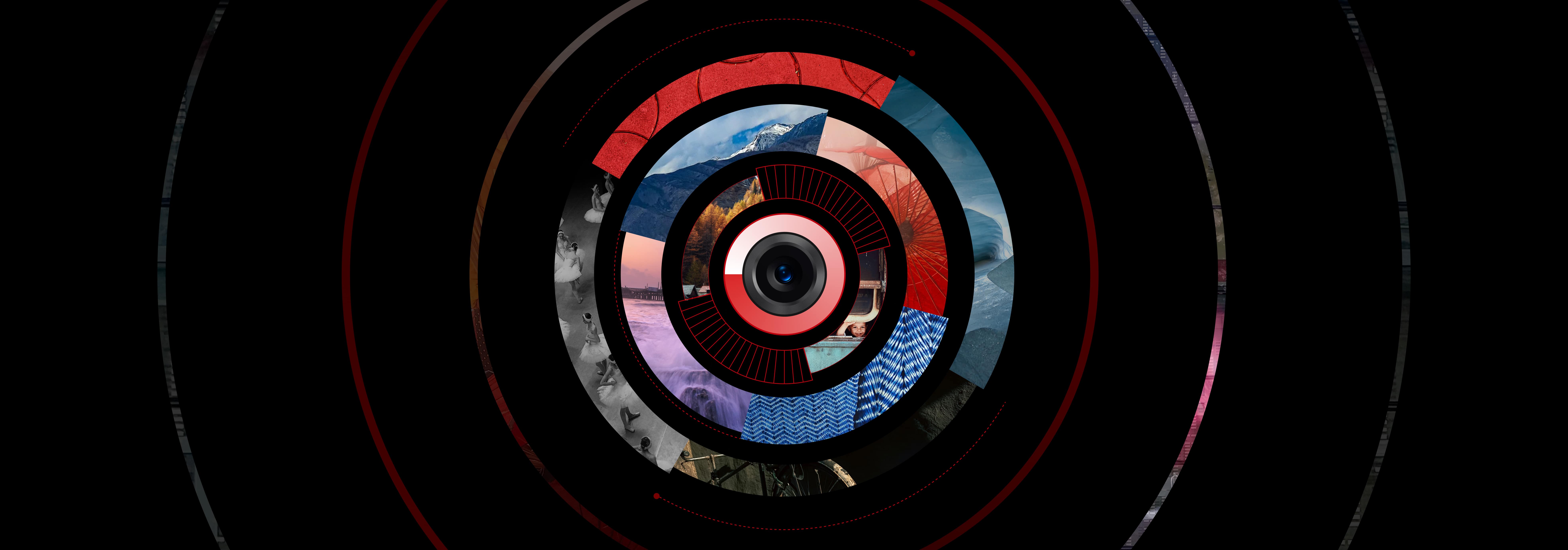 Captivating abstract design with vibrant colors and geometric shapes.